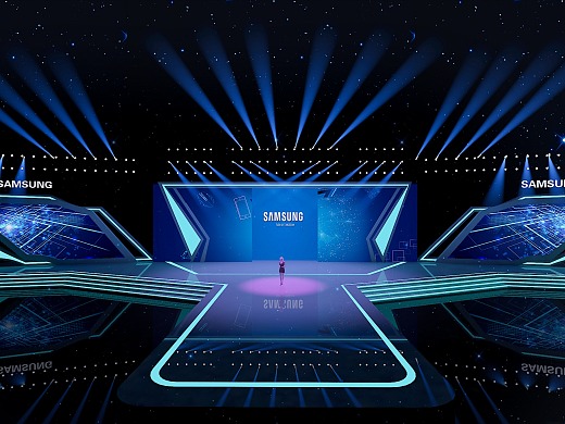 光影交融，科技之舞——三星科技舞美活動發布會舞臺設計解析
